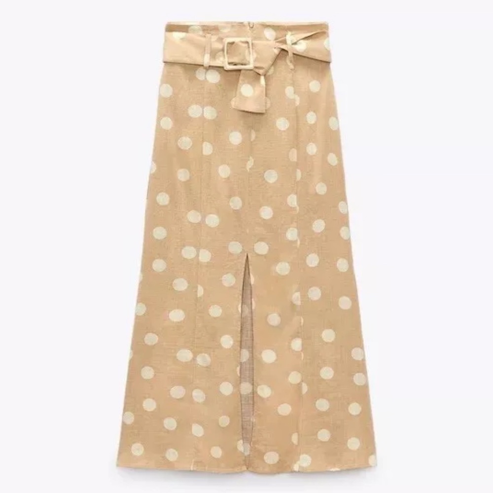 Zara Polka Dot Skirt with Belt